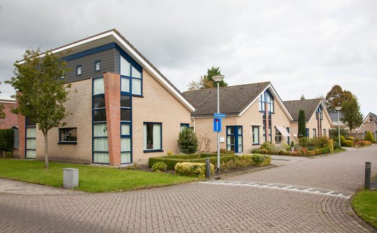Afbeelding straat met huizen