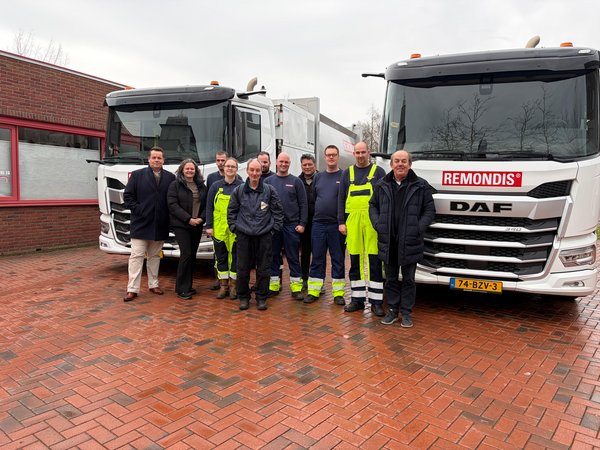 Team REMONDIS met Kevin Harms en wethouder Borgesius