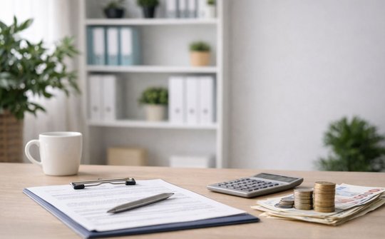 Kantoorinrochting met accesoires