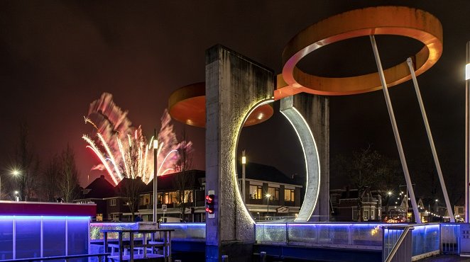 Foto vuurwerk de Eurobrug