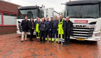 Team REMONDIS met Kevin Harms en wethouder Borgesius