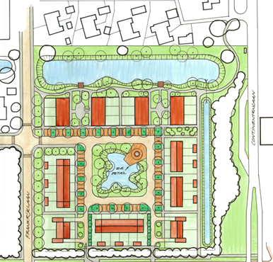 Schets omgevingsplan Frankrijklaan Stadskanaal